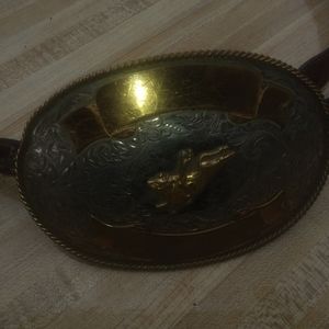 Cowboy Championship Cowhide&Ostrichskin Belt&Buckle Size 42